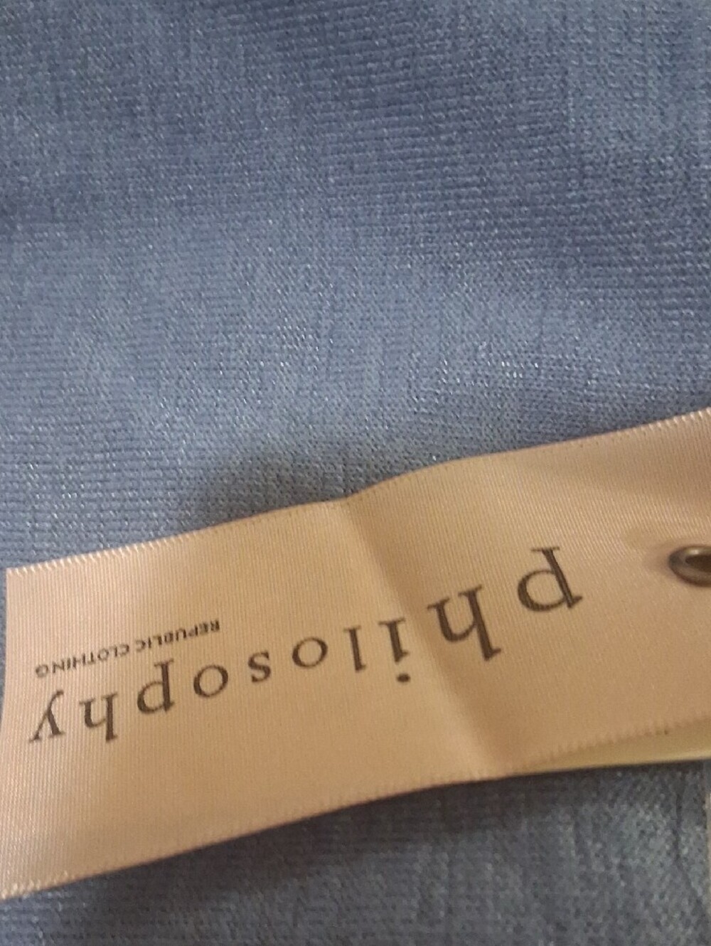 Nwt Women Philosophy Light Blue Crewneck Short Sleeve Tee - Picture 6 of 6